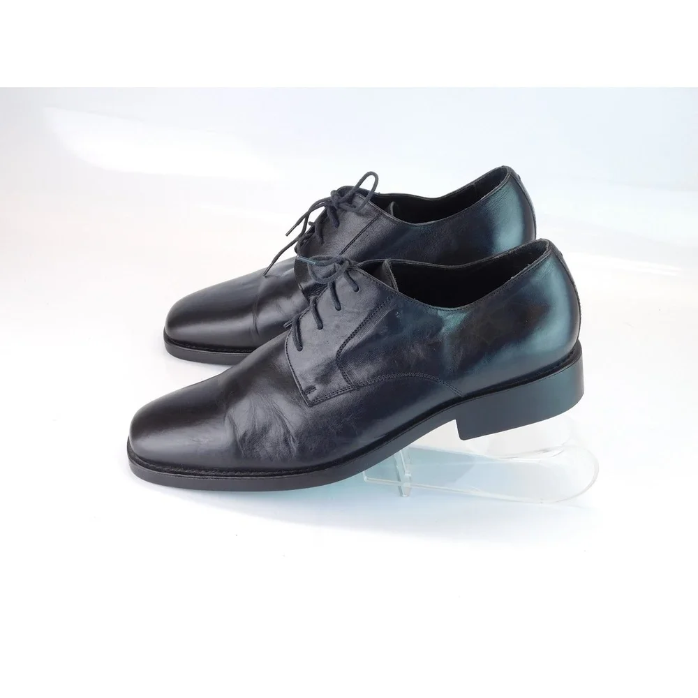 Belvedere Studio Chisel Black Leather Oxfords Dress Shoes Size‎ 11.5 M